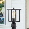 C Cattleya 1-Light 7 in. Black Outdoor Post Light with Clear Glass - 2 of 4