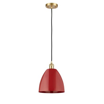 Plymouth Dome - 1 Light Cord Hung Mini Pendant In Industrial Style-12.88 Inches Tall and 9 Inches Wide