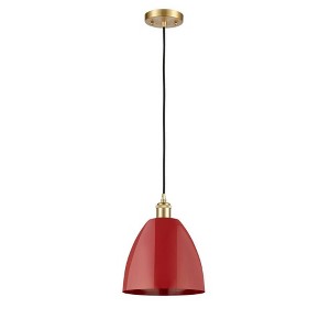 Plymouth Dome - 1 Light Cord Hung Mini Pendant In Industrial Style-12.88 Inches Tall and 9 Inches Wide - 1 of 1