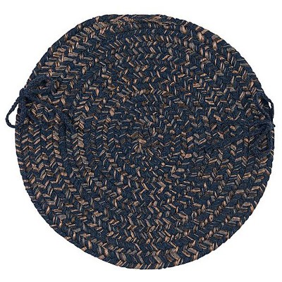 Colonial Mills HY59 Hayward Chair Pad, 15 by 15-Inch, Navy, 4-Pack