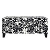 KTMBDW Storage Ottoman Foot Rest Stool, Floral Patterned Fabric Ottoman Footstool with Wood Legs and Hinged Lid, Foot Stool Bench for Bedroom - 3 of 4