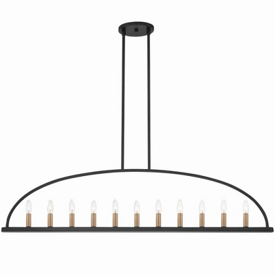 Abbott Black 11-Light Steel Candle Chandelier