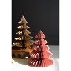 Kalalou Set of Six Paper Jewel Tone Accordion Christmas Trees – One Each Color - 3 of 4