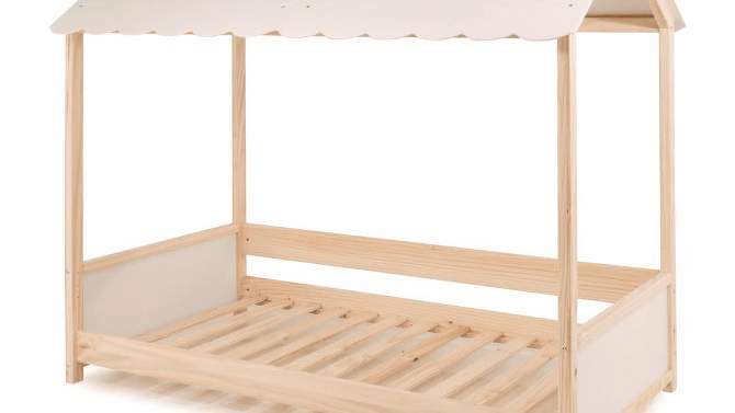Melbourne Modern White and Natural Solid Wood Finish Kids&#39; Playhouse Bed - Powell, 2 of 16, play video