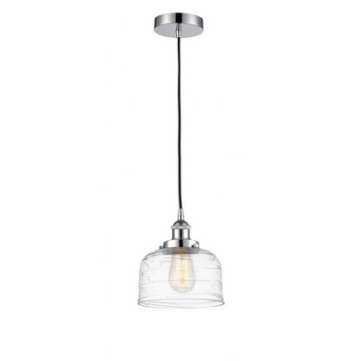 Bell - 1 Light Cord Hung Mini Pendant In Modern Style-9.5 Inches Tall and 8 Inches Wide