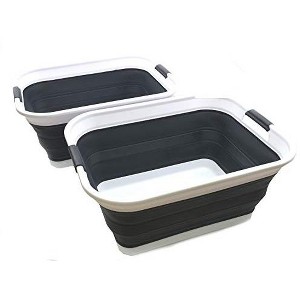 SAMMART Collapsible Plastic Laundry Basket/ Washtub - 1 of 4