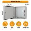 COZONY NEMA 4X Electrical Junction Box, IP66 Weatherproof Steel Enclosure, Outdoor/Indoor, Hinged, Lockable, w/ Mounting Plate, UL Listed - 3 of 4