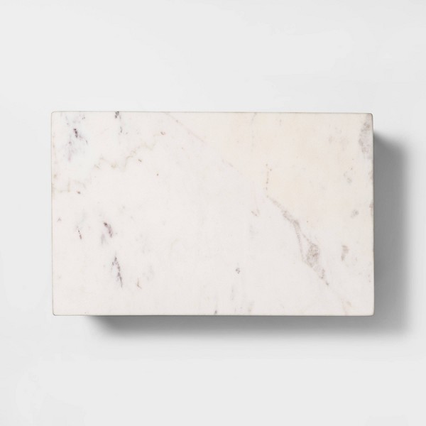 Marble serving stand for a coffee bar