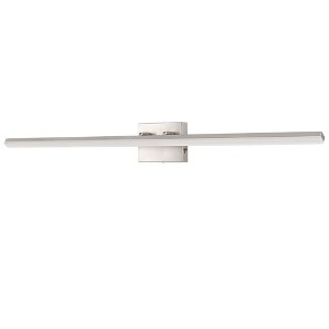 YANSUN 24-Watt 1-Light Nickel Integrated LED Vanity Light, 48 in. Modern Adjustable Wall Sconce for Bathroom or Various - 1 of 1