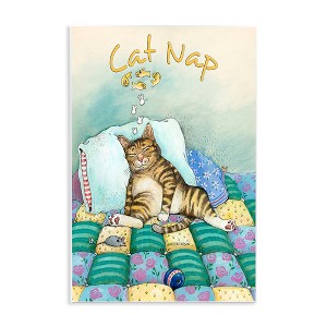 Stupell Industries Cat Nap Funny Pet Wall Plaque Art - 1 of 4
