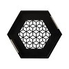 Kate and Laurel Caspen Hexagon Decorative Tray, 18x18, Black - 4 of 4