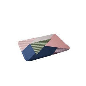 Mareike Boehmer Color Block Memory Foam Bath Rug Pink - Deny Designs: Geometric Microfiber, Machine Washable - 1 of 3