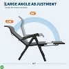 Outdoor Patio Lounge Chair with Footrest Folding Reclining &Adjustable Folding Lounge Lawn Chairs - 4 of 4