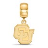 Black Bow Jewelry 14k Yellow Gold Plated Sterling Silver Colorado Buffalos NCAA Bead Charm - 2 of 4