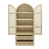 Okak Arched Kitchen Pantry Cabinet, Tall Cabinet with 2 Drawer & Rattan Door, Versatile Cupboard for Living Room Dining Room, Natural - 4 of 4