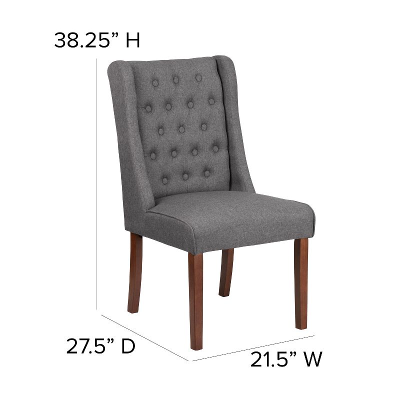 Flash Furniture HERCULES Preston Series Tufted Parsons Chair with Side Panel Detail, 5 of 12