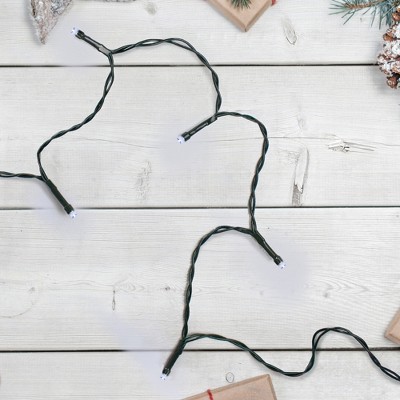 Northlight Wide Angle LED Christmas Lights - Pure White - 3' Green Wire - 10ct