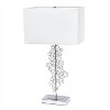 26.25" Lumiluxxe Tall Crystal/Chrome Table Lamp with 3-Way Switch, Fabric Shade - Lalia Home - 4 of 4