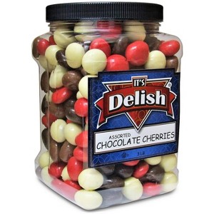 Chocolate Covered Cherries Medley by It's Delish, 3 lbs Jumbo Container - 1 of 4