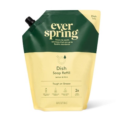 Dish Soap Refill Lemon & Mint - 36 fl oz - Everspring™