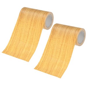 Unique Bargains Self Adhesive Wood Grain Design Durable Easy to Apply Repair Tape - 1 of 4