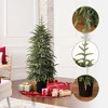 LuxenHome 4Ft Artificial Green Branches Christmas Fir Tree Potted - 3 of 4