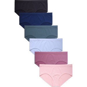 PACK OF 6 SOFRA WOMEN'S SEAMLESS SOLID HIPSTER PANTY (LP0245SH) - 1 of 2