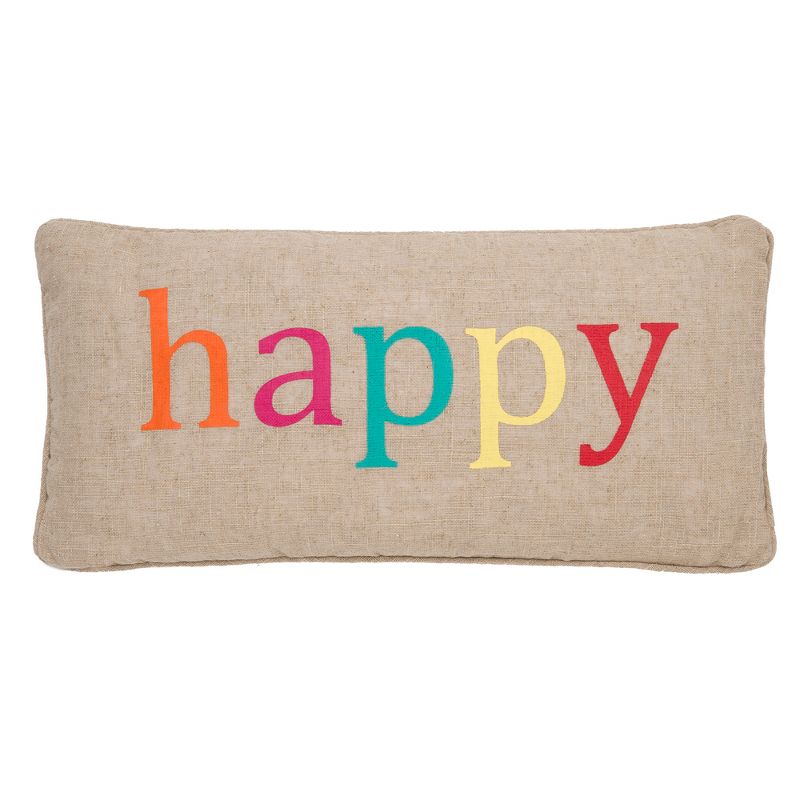 Happy Multicolored Pillow - Levtex Home, 1 of 4