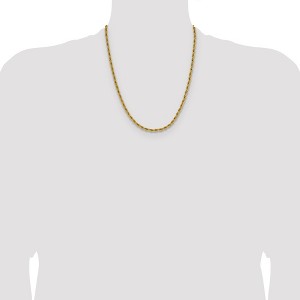 Chisel Stainless Steel Polished Yellow IP-plated 3mm 22" Rope Chain Necklace - 1 of 4