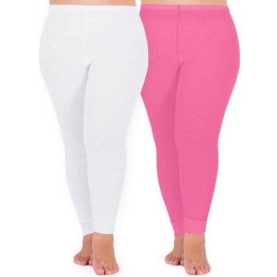 Fruit of the Loom Women's 2 Pack  Plus Long Underwear Waffle Thermal Bottoms