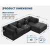110"Boneless Sectional Cloud Couch with Ottoman,Convertible Shaped Modular Sofa with Chaise,Deep Seating&Chenille Fabric, High-Density Memory Foam - 4 of 4