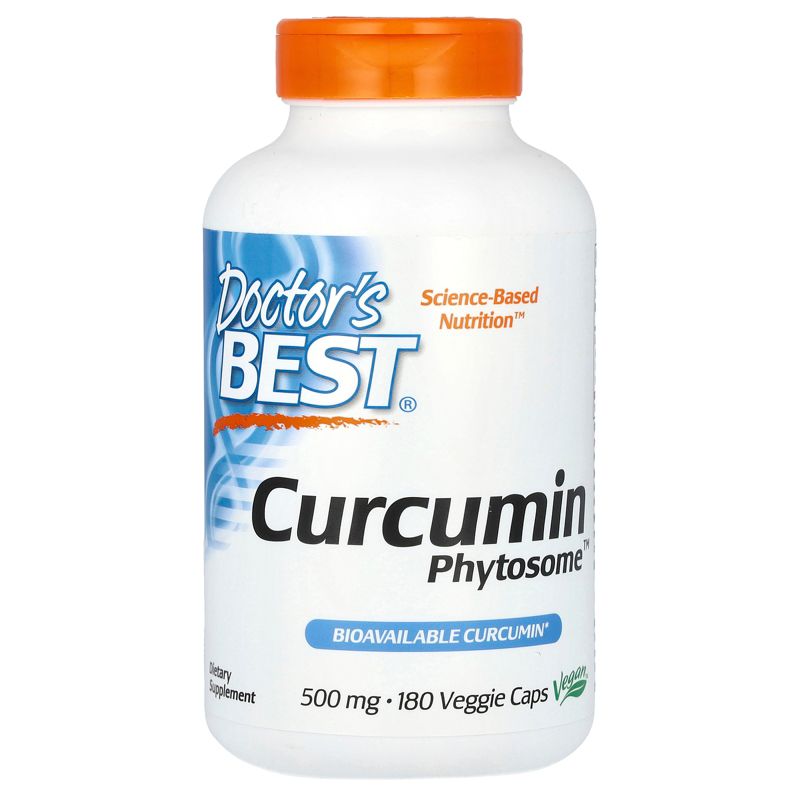 Doctor's Best Curcumin Phytosome with Meriva, 500 mg, 180 Veggie Caps, 1 of 3