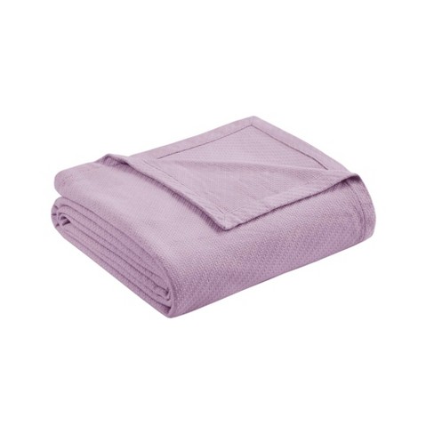 Full/queen Liquid Cotton Bed Blanket Lilac: Madison Park, Machine ...