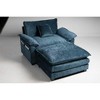 Busaurus Oversized Chenille Accent Chair with Ottoman - 2 of 4