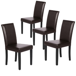 Yaheetech 4pcs High Back Padded Dining Chairs With Wood Legs for Home Restaurants - 1 of 4