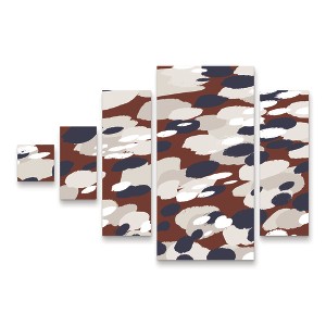 Trademark Fine Art Treechild Berry Pattern Square 5 Piece Panel Set Art - 1 of 3