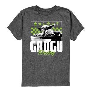 Boys' - The Mandalorian - Grogu Racing Jersey Short Sleeve Graphic T-Shirt - 1 of 4