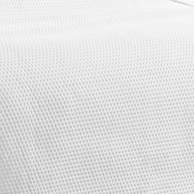Caitlyn White Microfiber Twin Quilt Set with Shams