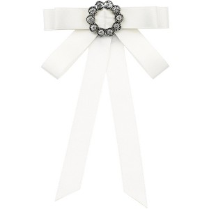 INSPIRE CHIC Women's Elegant Pre-tied Rhinestone Fashion Bow Ties - 1 of 4