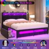 Aheaplus Upholstered Bed Frame with Drawers - 2 of 4