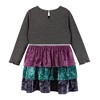 Andy & Evan  Toddler  Girls Multi Colored Crushed Velvet Tiered Dress - 4 of 4