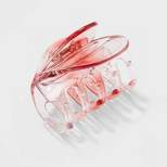 Translucent Heart Claw Hair Clip - Wild Fable™ Pink