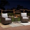 2-Piece Patio Swivel Rocker Set w/ Rattan Table & Cushions - Outdoor Wicker Chairs for Deck, Porch - 3 of 4