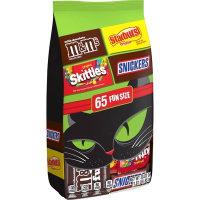 Mars - Snickers M&Ms Starburst Skittles Milky Way Halloween Variety Bag - 30.02oz/65ct