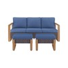 Gymojoy 3 Pieces Outdoor Patio Sofa Chair Ottoman Wicker Rattan Sofa Ottoman Set - 3 of 4