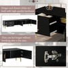 NicBex TV Stand for TVs up to 77 Inches,Modern Entertainment Center with 1 Cabinet,2 Drawers and 3 Open Shelves - 4 of 4