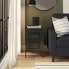 RealRooms Shadwick 1 Door Metal Living Room End Table with Perforated Metal Mesh Door - 2 of 4
