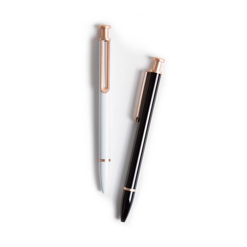 U Brands 2ct Ballpoint Pens - Black/White, 5 of 10