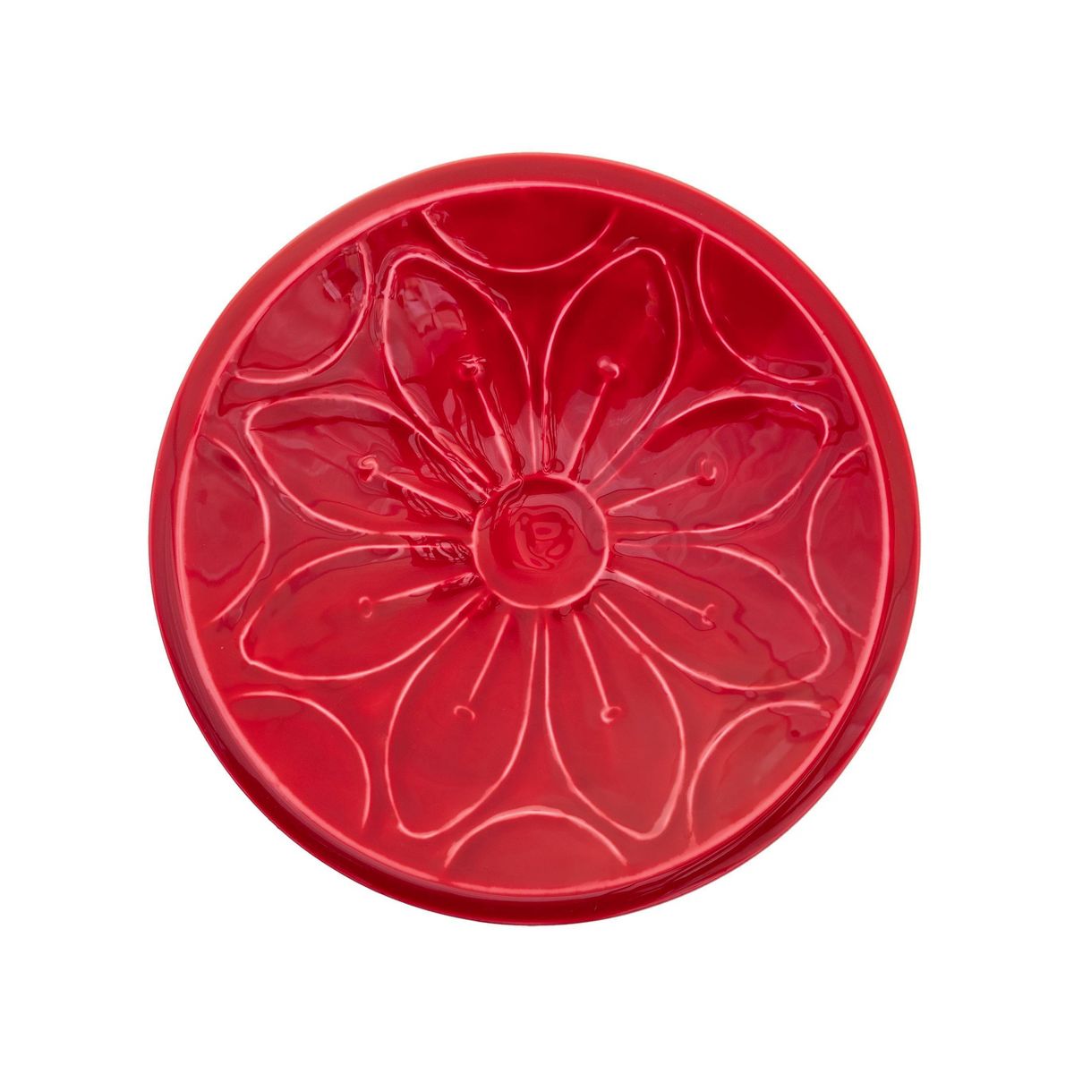 ACHLA Designs 39" Brass Petunia Lolly Bird Bath Pink - thumbnail 7