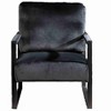 CAVINAS PU Leather/Microfiber/Velvet Upholstered Accent Chair with Metal Frame,Mid Century Arm Chair with Cushion for Bedroom,Reading Room - 3 of 4